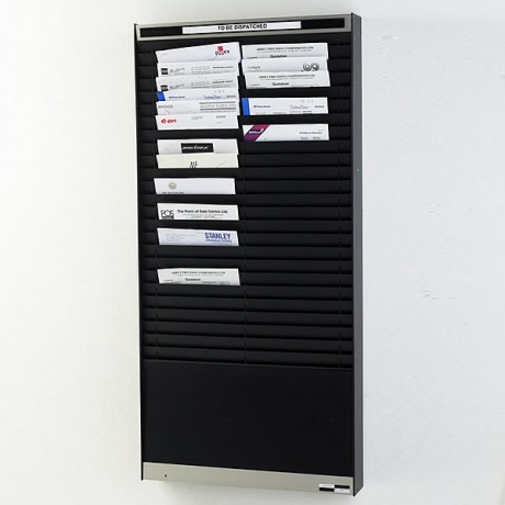 Klarity Document Control Panel in Satin Black | Document Size A4